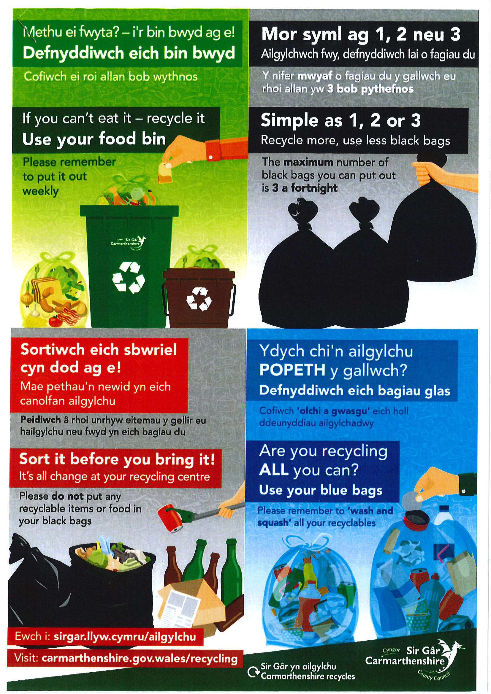 Changes Affecting Bins Recycling Service Kidwelly Town Council